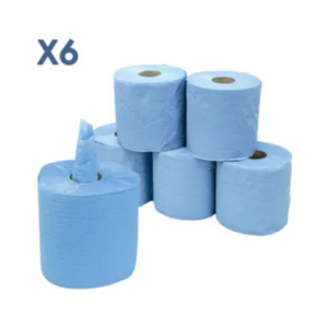 2 Ply Centrefeed Blue Rolls (15.7cmx80m) 1x6