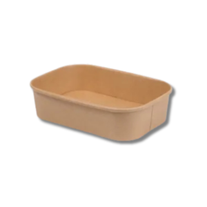 500ml Kraft Rectangular Food Container 1x300