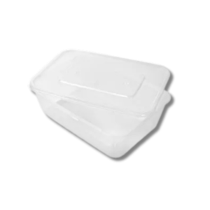 650ml Microwave Plastic Containers with Lids 1x200