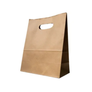 Medium Brown Paper Carrier Bags with Punch out Handles (220x110x280mm) 1x250